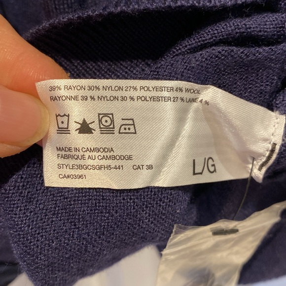 Alfred Sung cardigan sweater, long sleeve, buttons, pockets, grapeseed, large - Picture 10 of 11